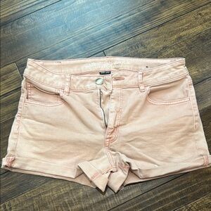 American Eagle Peach Denim Shorts